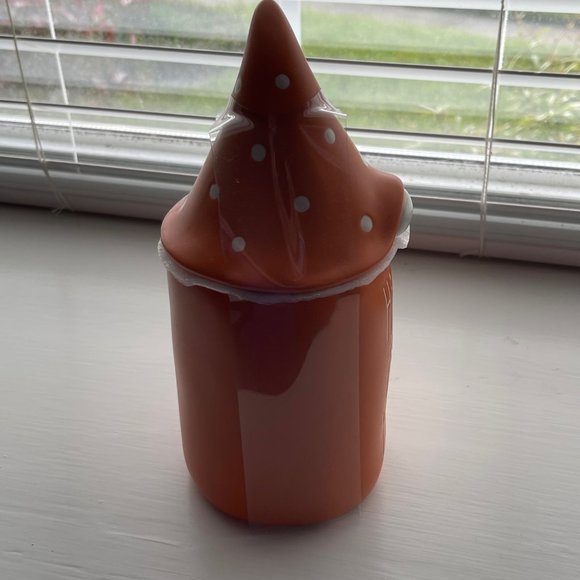 New Rae Dunn by Magenta Orange Ivory Happy Fall Y'all Gnome Mug with Lid - Picture 6 of 8